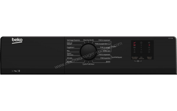 BEKO DCY724B - Panneau de commandes