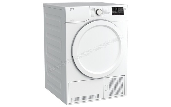 BEKO DDB8102PA1W - Vue 3/4 gauche (cr&eacute;dit : Darty)