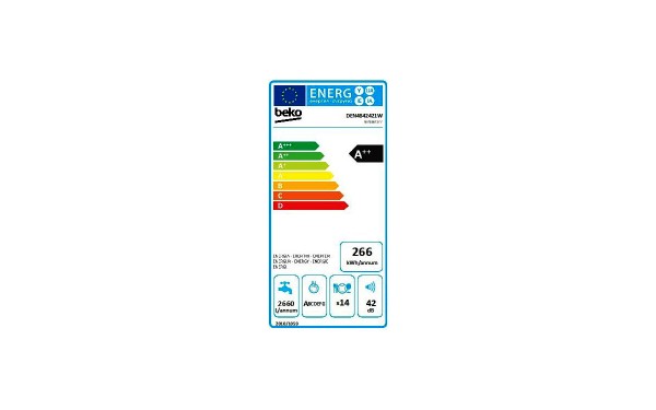 BEKO DEN4842421W - &Eacute;tiquette &eacute;nergie