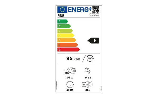 BEKO DEN48440W - &Eacute;tiquette &eacute;nergie v2