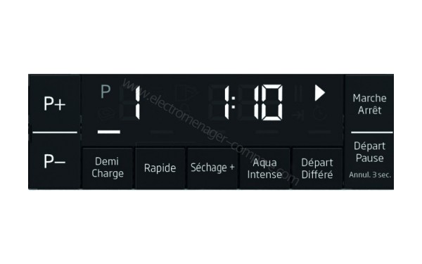 BEKO DFN15320A - Vue des commandes