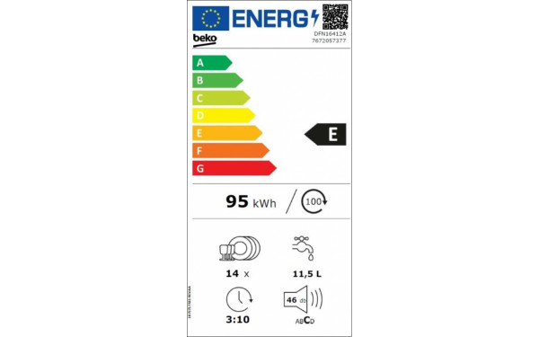 BEKO DFN16412A - &Eacute;tiquette &eacute;nergie v2