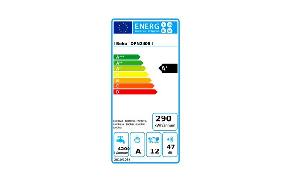 BEKO DFN240S - &Eacute;tiquette &eacute;nergie