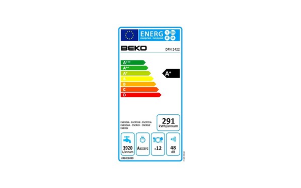 BEKO DFN2422S - &Eacute;tiquette &eacute;nergie