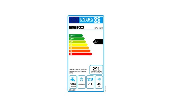 BEKO DFN2422 - &Eacute;tiquette &eacute;nergie