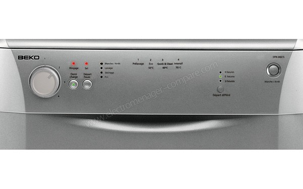 BEKO DFN2432S - Panneau de commandes