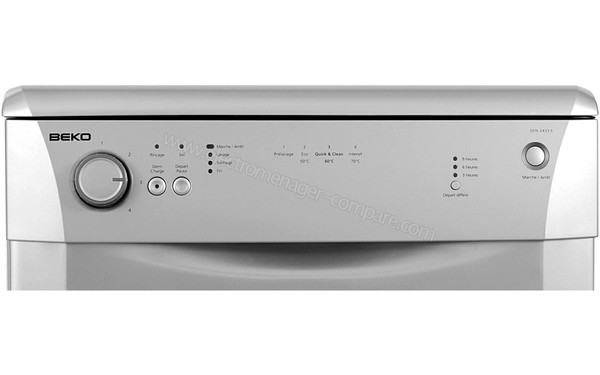 BEKO DFN2433S - Panneau de commandes (cr&eacute;dit : Darty)