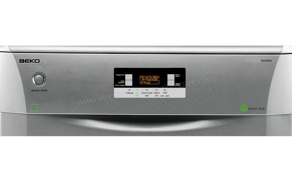 BEKO DFN5530S - Panneau de commandes