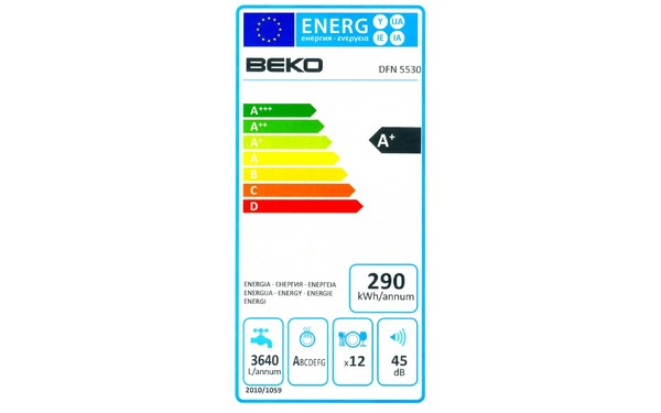 BEKO DFN5530 - &Eacute;tiquette &eacute;nergie