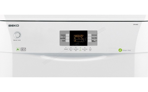 BEKO DFN6635 - Panneau de commandes