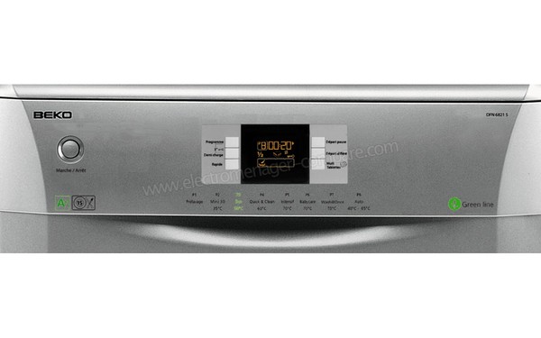 BEKO DFN6821S - Panneau de commandes