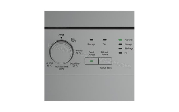 BEKO DFS05011S - Vue des commandes