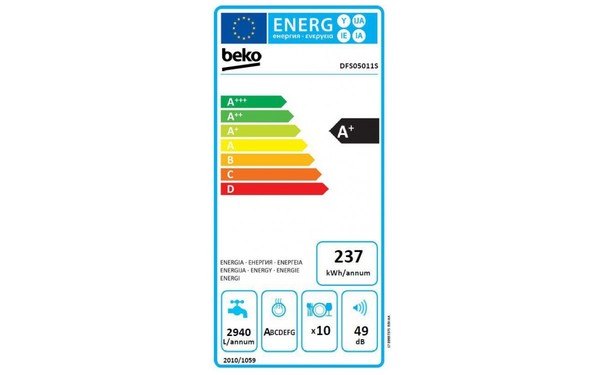 BEKO DFS05011S - &Eacute;tiquette &eacute;nergie