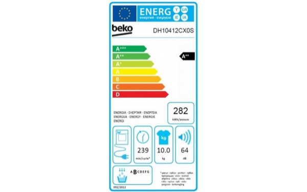 BEKO DH10412CX0S - &Eacute;tiquette &eacute;nergie