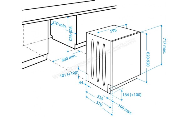 BEKO DIN1422 - Schema d'encastrement
