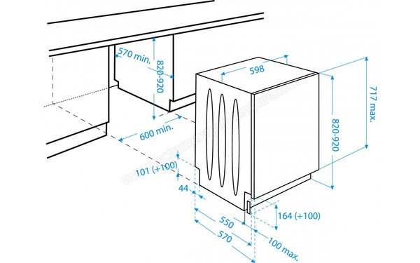 BEKO DIN5830 - Schema d'encastrement