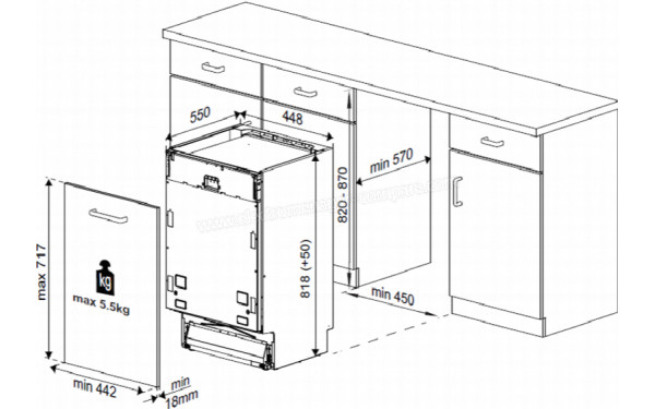 BEKO DIS15020 - Dimensions