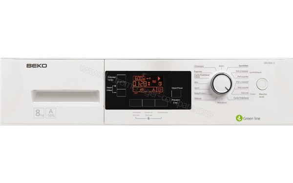 BEKO DPU8341X - Bandeau de commandes
