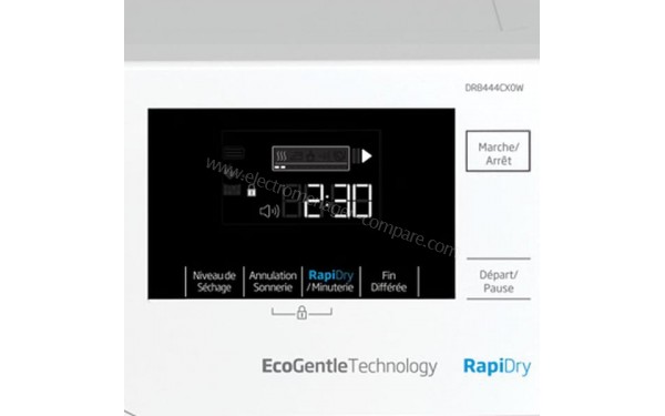 BEKO DR8444CX0W - Vue des options