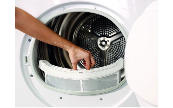 BEKO DR8444CX0W - Vue du filtre de la porte