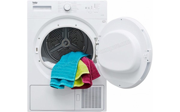 BEKO DS7331PA0W - Vue de face hublot ouvert (cr&eacute;dit : Boulanger)