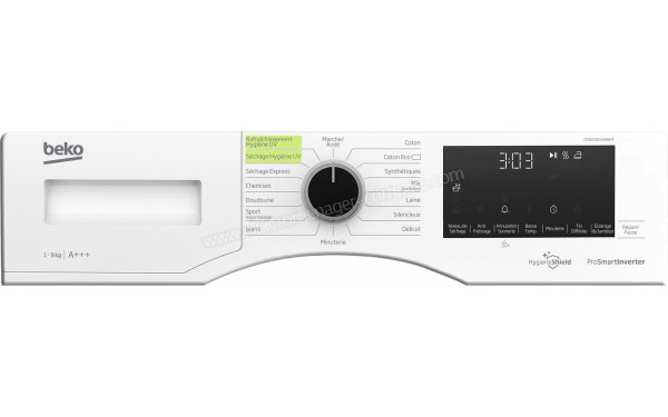 BEKO DS9210GA0WHT - Panneau de commandes