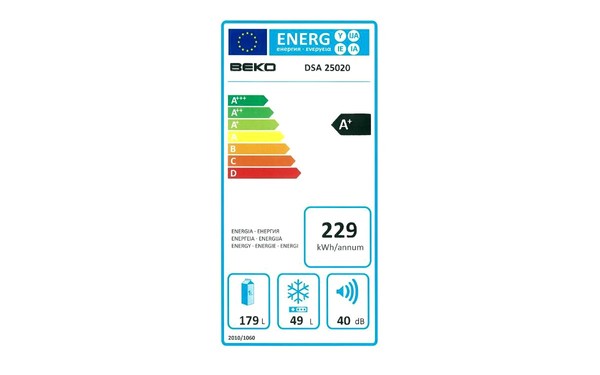 BEKO DSA25020 - &Eacute;tiquette &eacute;nergie