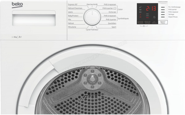 BEKO DSBU8312GA0WW - Panneau de commandes