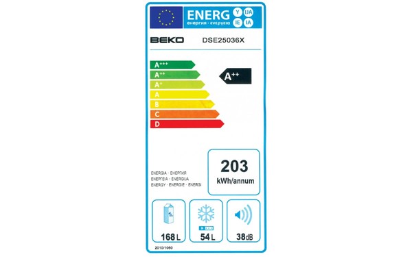 BEKO DSE25036X - &Eacute;tiquette &eacute;nergie