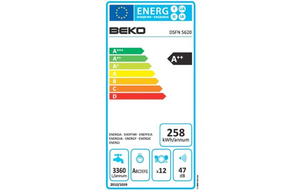 BEKO DSFN5620 - &Eacute;tiquette &eacute;nergie