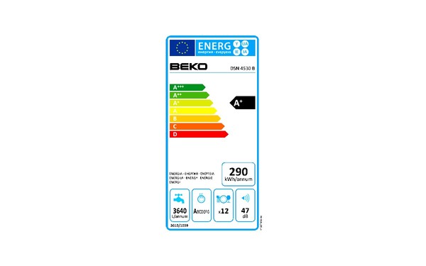 BEKO DSN4530B - &Eacute;tiquette &eacute;nergie