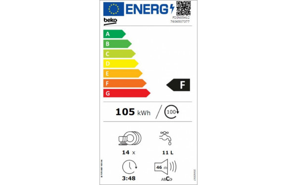 BEKO FDIN85412 - &Eacute;tiquette &eacute;nergie v2
