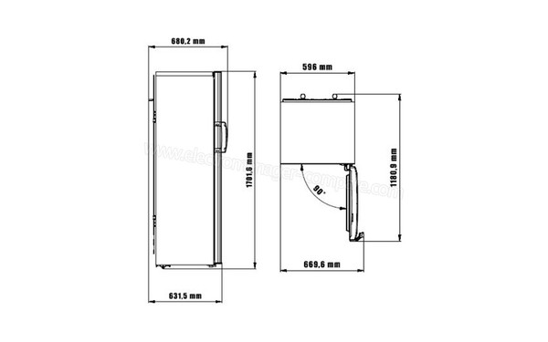 BEKO FS130924S - Dimensions