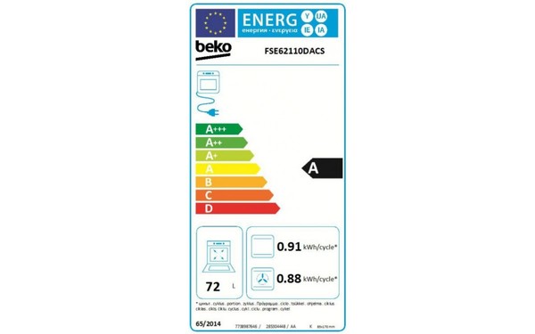 BEKO FSE62110DACS - &Eacute;tiquette &eacute;nergie