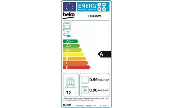 BEKO FSE70GW - &Eacute;tiquette &eacute;nergie