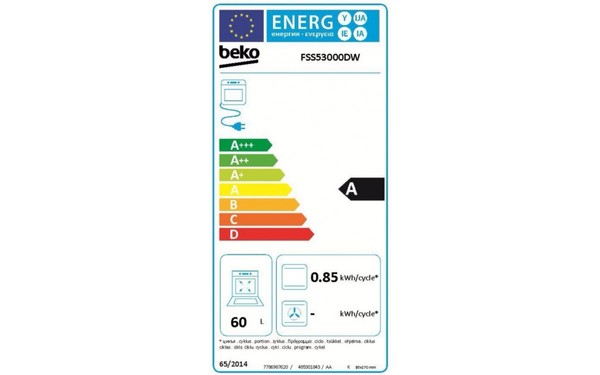 BEKO FSS53000DW - &Eacute;tiquette &eacute;nergie