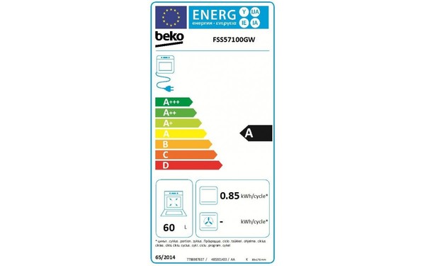 BEKO FSS57100GW - &Eacute;tiquette &eacute;nergie