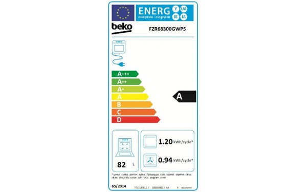 BEKO FZR 68300 GWPS - &Eacute;tiquette &eacute;nergie