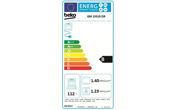 BEKO GM15310DR - &Eacute;tiquette &eacute;nergie