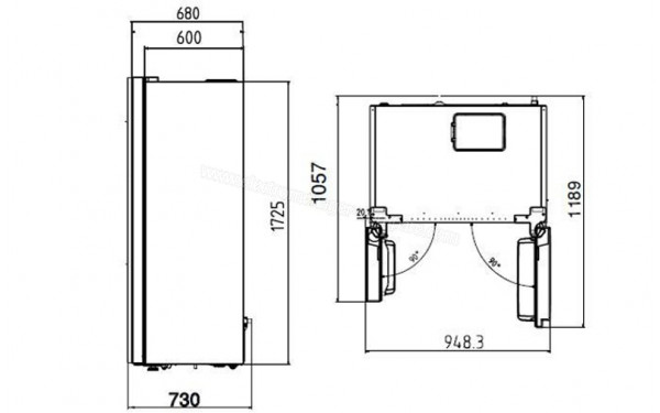 BEKO GN163131ZIEN - Dimensions