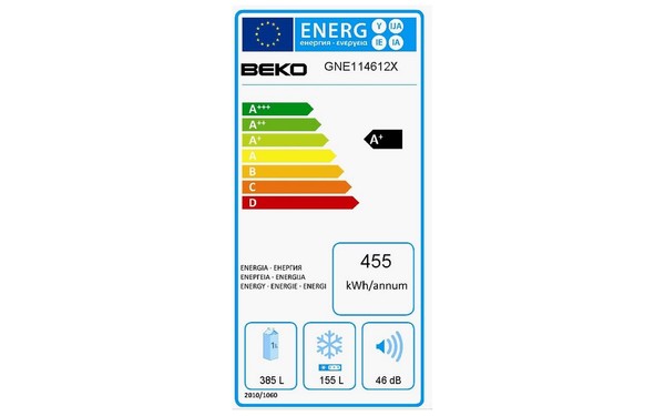 BEKO GNE114612X - &Eacute;tiquette &eacute;nergie