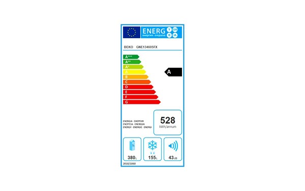 BEKO GNE134605FX - &Eacute;tiquette &eacute;nergie