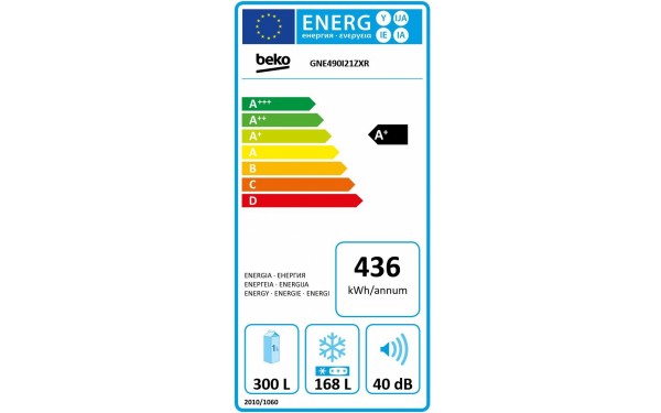 BEKO GNE490I21ZXR - &Eacute;tiquette &eacute;nergie