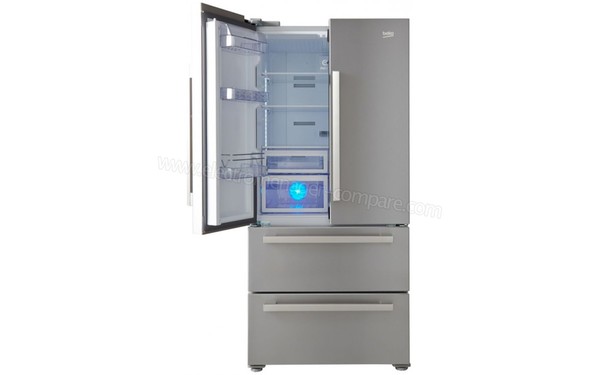 BEKO GNE60521X - Vue porte gauche ouverte (cr&eacute;dit : Boulanger)