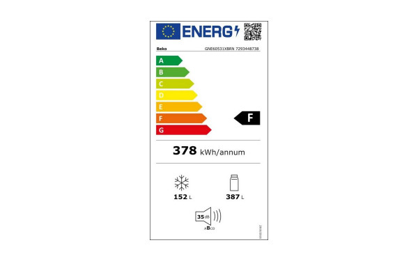 BEKO GNE60531XBRN - &Eacute;tiquette &eacute;nergie v2