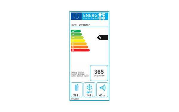 BEKO GNO4321XP - &Eacute;tiquette &eacute;nergie