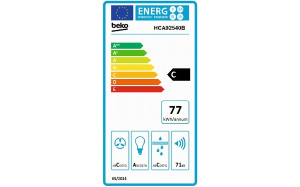 BEKO HCA92540B - &Eacute;tiquette &eacute;nergie