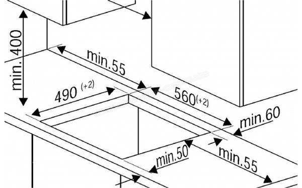 BEKO HII63203MT - Dimensions