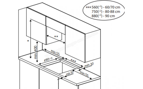 BEKO HII64200SFMT - Dimensions