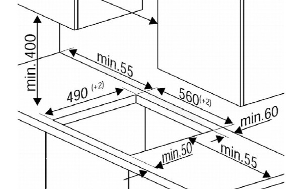BEKO HII68811NT - Dimensions